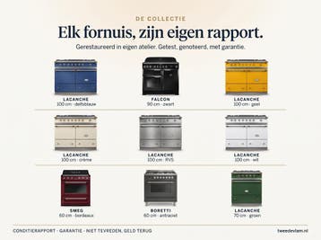 Luxe fornuis gerestaureerd · alle merken · met rapport, Witgoed en Apparatuur, Fornuizen, Ophalen of Verzenden, Nieuw