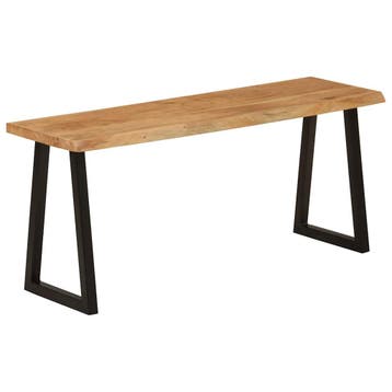 vidaXL Bankje met natuurlijke rand 105 cm massief acaciahout, Huis en Inrichting, Verzenden, Nieuw, Hout