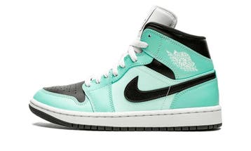 Jordan 1 Mid Aqua Blue Tint (Womens), Nieuw