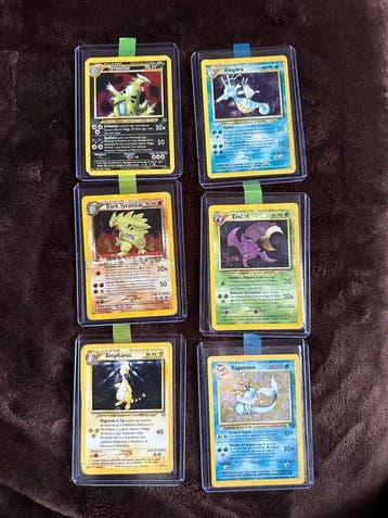 Pokémon - 6 Card - Tyranitar, Kingdra, Crobat, Ampharos,, Nieuw