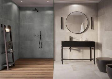 Vloertegel/Wandtegel Gigacer Concrete Beige Beton 60x120, 60 cm of meer, Nieuw, Ophalen of Verzenden, 10 m² of meer