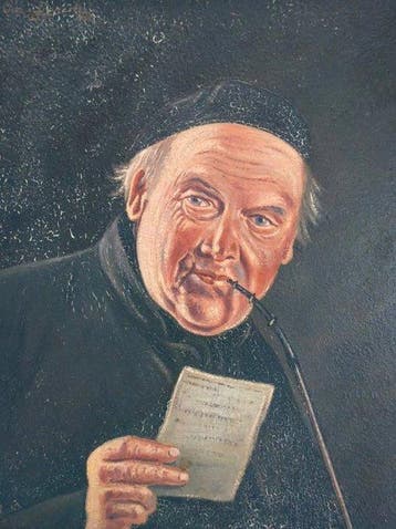 Otto Linnertz (XIX-XX), after - Ritratto di ecclesiastico