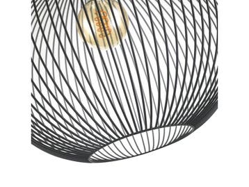 NIKKI Hanglamp - Ø44 cm - Zwart - 1 lichtpunt, Verzenden, Zo goed als nieuw