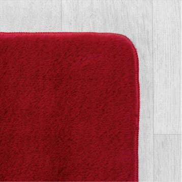 Rond Wasbaar Vloerkleed | Joy | Uni | Rood | 80x80 cm, Verzenden, Nieuw