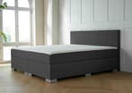 ACTIE! Boxspring Barcelona 160 200 Antraciet, Verzenden, 200 cm, 160 cm, Nieuw