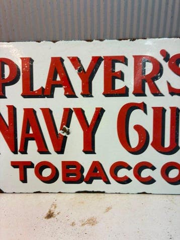 Player’s Navy Cut Tobacco – Emaille Reclamebord - Emaille