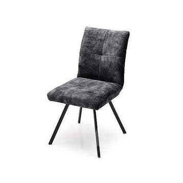 Eetkamerstoel Flora - eetkamerstoelen - Antraciet, Nieuw, Stof