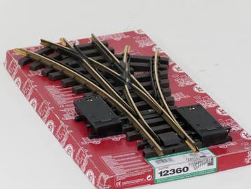 LGB 12360 Elektrische Dreiwegweiche, R1, 30 Grad (Messing), Gebruikt, Rails, Ophalen of Verzenden, LGB