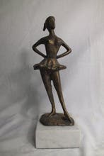 John Bier. - sculptuur, Ballerina. - 28 cm - Brons