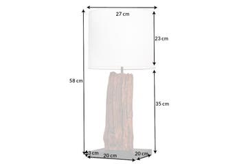 Tafellamp ROUSILIQUE 60 cm lampenkap van drijfhout en katoen, Huis en Inrichting, Lampen | Tafellampen, Ophalen of Verzenden, Nieuw