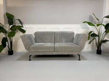 Brühl Moule Sofa grijs slaapbank designbank, Tweepersoons, Ophalen of Verzenden, Zo goed als nieuw, Rechte bank