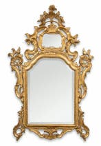 Wandspiegel - Verguld hout - Venetiaanse spiegel uit de 18e