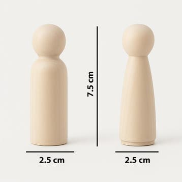 Houten vrouw figuurtje (voor knutselwerk, 7.5 cm hoog), Ophalen of Verzenden, Nieuw