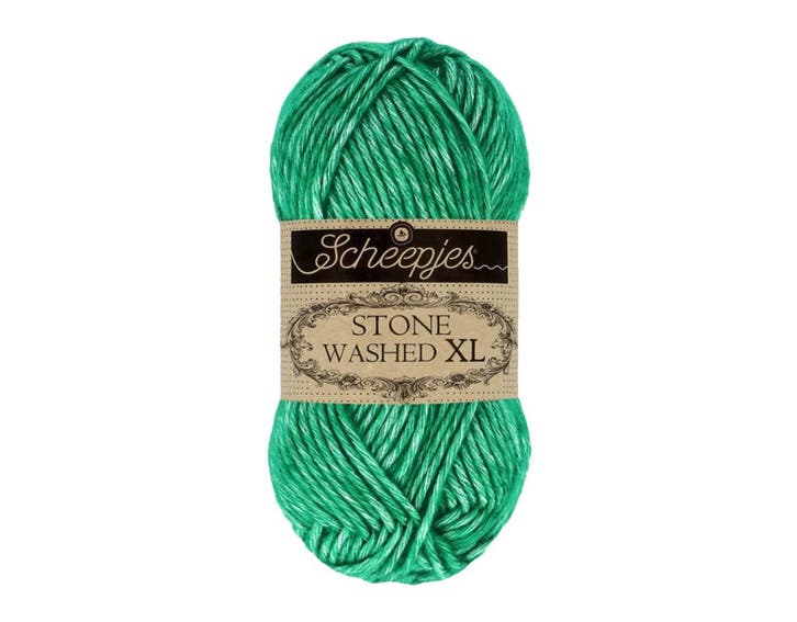 Scheepjes Stone Washed XL - 865 Malachite 50gr, Hobby en Vrije tijd, Breien en Haken, Breien of Haken, Nieuw, Wol of Garen, Ophalen of Verzenden