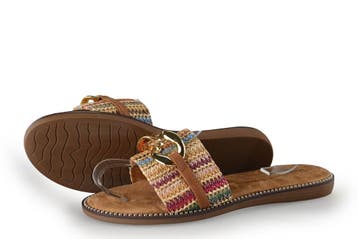 Graceland Slippers in maat 40 Cognac, Slippers, Overige kleuren, Verzenden, Zo goed als nieuw
