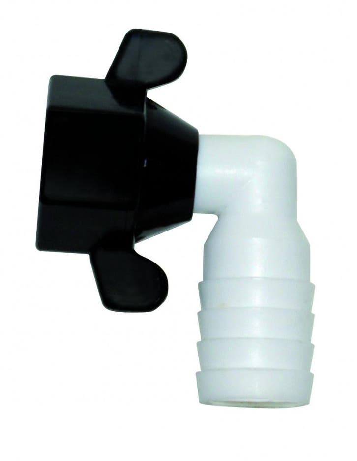 Shurflo Aansluitnippel gebogen, slangaansluiting 10mm, Caravans en Kamperen, Kampeeraccessoires, Nieuw