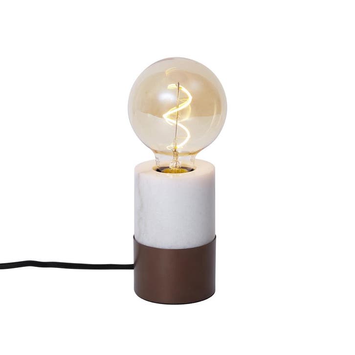 Moderne tafellamp brons met wit marmer - Marissa, Huis en Inrichting, Lampen | Tafellampen, Nieuw, Verzenden