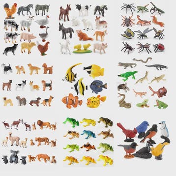 Plastic Dieren Speelgoed Collectie: Zee, Land & Insecten Min