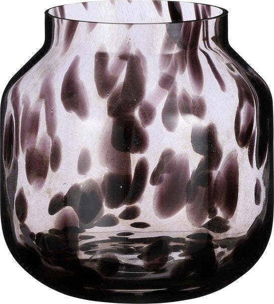 2dekans | Mica Decorations Pantera Vaas - Glas - Bruin met, Huis en Inrichting, Woonaccessoires | Overige, Zo goed als nieuw, Ophalen of Verzenden