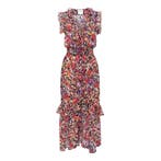 MISA • kleurrijke midi jurk Kidada • L, Verzenden, Maat 42/44 (L), Nieuw, Roze