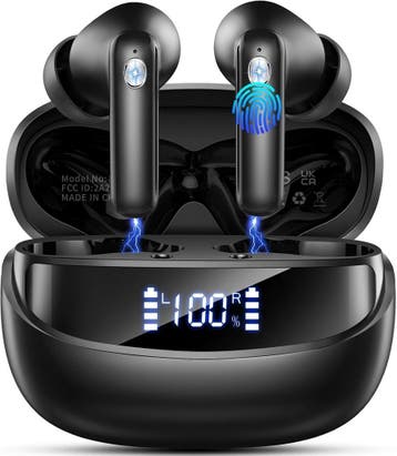 Oortjes draadloos - Met bluetooth - USB C - IP7 - Zwart, Telecommunicatie, Verzenden, Zo goed als nieuw