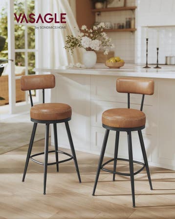 Set van 2 Draaibare Barkrukken met Rugleuning – Keuken & Bar, Huis en Inrichting, Verzenden, Nieuw