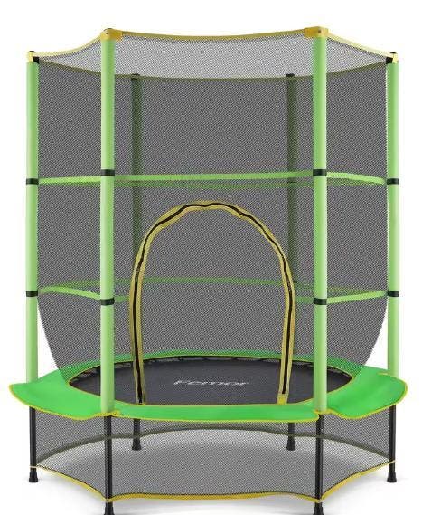 Peutertrampoline Ø140 cm met Veiligheidsnet en Opgevulde Pal, Kinderen en Baby's, Speelgoed | Buiten | Trampolines, Nieuw, Verzenden