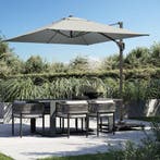 Voyager T1 zweefparasol 250x250 cm antraciet met, Tuin en Terras, Ophalen of Verzenden, Nieuw