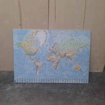 OUTLET - Prikbord Wereldkaart - 100 x 140 cm (duits-talig), Ophalen of Verzenden, Nieuw
