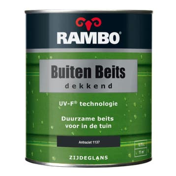 Rambo Buitenbeits Dekkend Zijdeglans - Cremewit 1110 - 0,..., Beige, Nieuw, Beits, Ophalen of Verzenden