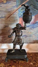 Brons - With mark Seifsai ju  & ka - Oni met grote, Antiek en Kunst