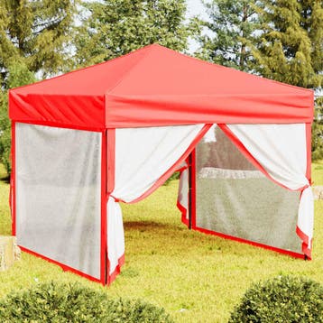 vidaXL Partytent inklapbaar met zijwanden 3x3 m rood, Verzenden, Nieuw, Partytent
