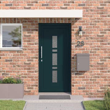 vidaXL Voordeur 98 x 200 cm PVC Antraciet, Verzenden, Nieuw