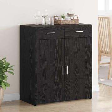 vidaXL Opbergkast Zwart Eiken 80 x 42.5 x 93 cm, Minder dan 50 cm, Verzenden, Nieuw, Minder dan 100 cm