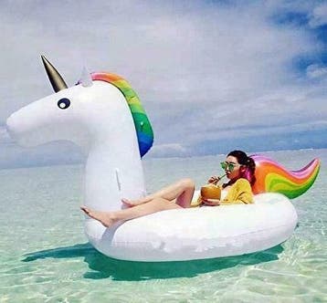 Opblaasbare unicorn / Eenhoorn opblaasbaar kopen?, Kinderen en Baby's, Speelgoed | Buiten | Zandbakken, Nieuw