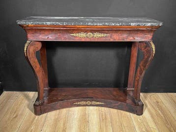 Wandtafel - Hout, Marmer, Brons