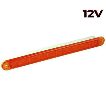 LED knipperlicht slimline  12v 40cm. kabel (Amber lens), Verzenden, Nieuw