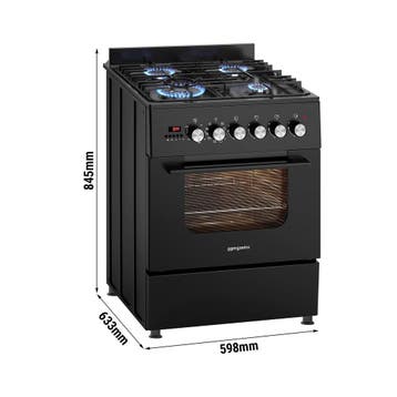 GGM Gastro | Gasfornuis - 8,4 kW - 4 pitten - incl. | GHF4B, Verzenden