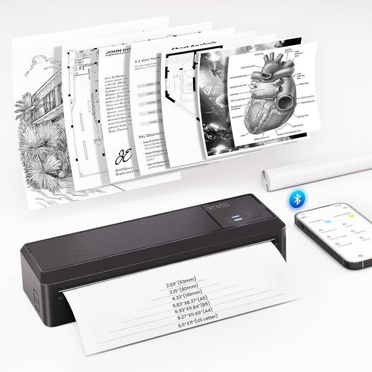 Mobiele Thermische Printer | A4 | Retourdeal | OP=OP, Computers en Software, Pocketprinters, Nieuw, Ophalen of Verzenden