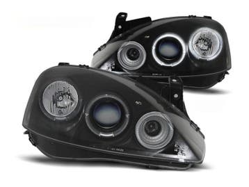 Angel Eyes Black koplampen geschikt voor Opel Corsa C, Auto-onderdelen, Verlichting, Verzenden, Nieuw, Opel