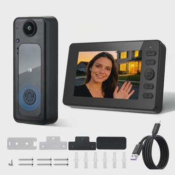 Draadloze Videodeurbel met 4.3'' Scherm - HD Beeld, Tweeweg, Verzenden, Nieuw