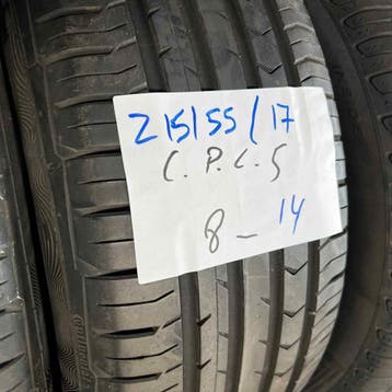 2 x Continental PremiumContact 5 215-55-17 Zomerbanden 8mm, Auto-onderdelen, Banden en Velgen, 17 inch, Ophalen of Verzenden, Band(en)