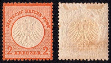 Duitse Rijk 1872 - Adelaar met klein borstschild 2 kr oranje, Gestempeld