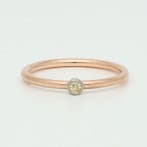 Ring - 18 karaat Roségoud, Witgoud Diamant (Kleurbehandeld), Nieuw