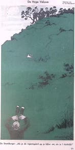 Spotprent over de Hoge Veluwe (lijst optie, Lithos), Verzenden