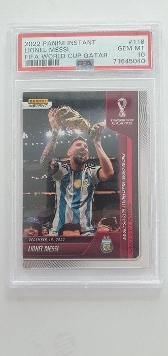 2022 Panini Prizm World Cup Lionel Messi #118 - PSA 10, Nieuw