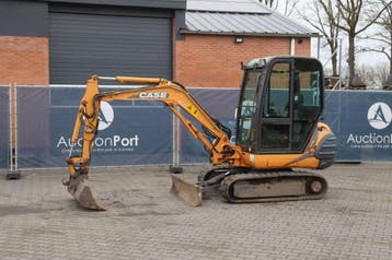 Veiling: Rupsgraafmachine Case 28 CAB Diesel 2003, Ophalen, Graafmachine