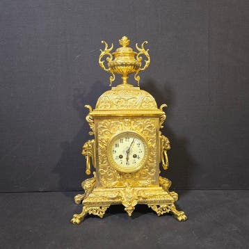 Tafelklok Lodewijk XVI-stijl - Verguld brons - 1850-1900 -, Antiek en Kunst