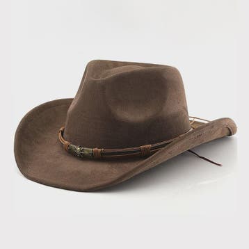 Vintage Suède Western Cowboyhoed voor Heren en Dames - Stijl