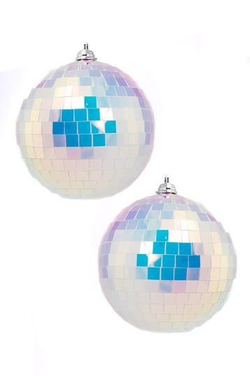 2x Discobal Ø 10 cm Klein Discobol Spiegelbol Glitterbol Gli, Hobby en Vrije tijd, Ophalen of Verzenden, Nieuw, Feestartikel, Carnaval